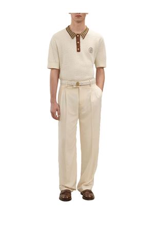 Off-white short-sleeved polo DROLE DE MONSIEUR | KPO206CO292OW